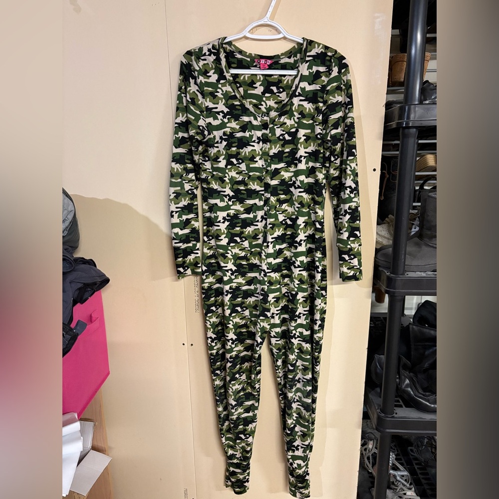 Cat Camouflage Long Sleeve Onesie PJs Halloween Jammies